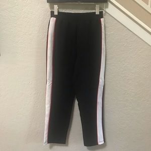 Chloe & Katie Black Crop Track Pants